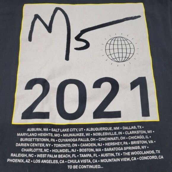 New Maroon 5 Shirt Size Large Gildan M5 2021 Tour T-Shirt Graphic Print T-Shirt - Picture 6 of 8